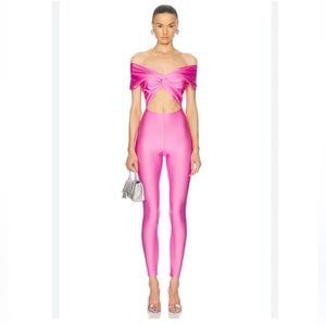 NWT The Andamane Kendall Summer Off Shoulder Sleeveless Jumpsuit in Peony Sz XS